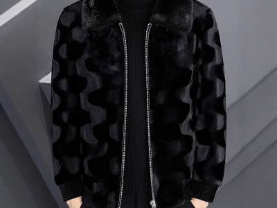 Golden mink fur Haining fur mens winter new item lapel mink coat whole mink thick mink fur jacket me图2
