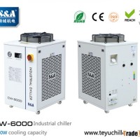 S&A CNC router chiller with water filter installed and r410a refrigerant loaded