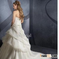 White Strapless for Bride Wedding Dress