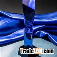 222Unique Luxury Gifts Blue Crystal Award