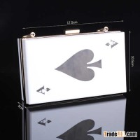 Acrylic Clutch bag with metal frame