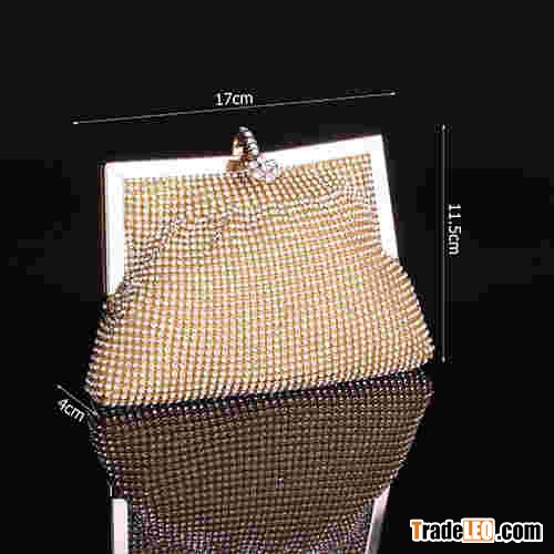 Diamond and Crystal Evening Box glitter Clutch Purse Bag