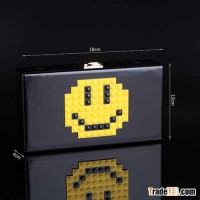 Acrylic Clutch bag with metal frame fro women