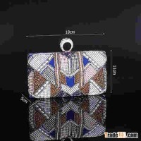 Hand-made beaded diamond clutch bag evening lady bag