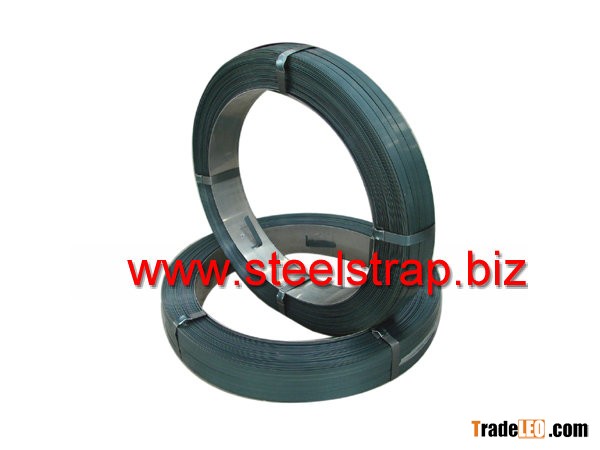 Blue tempered steel strapping