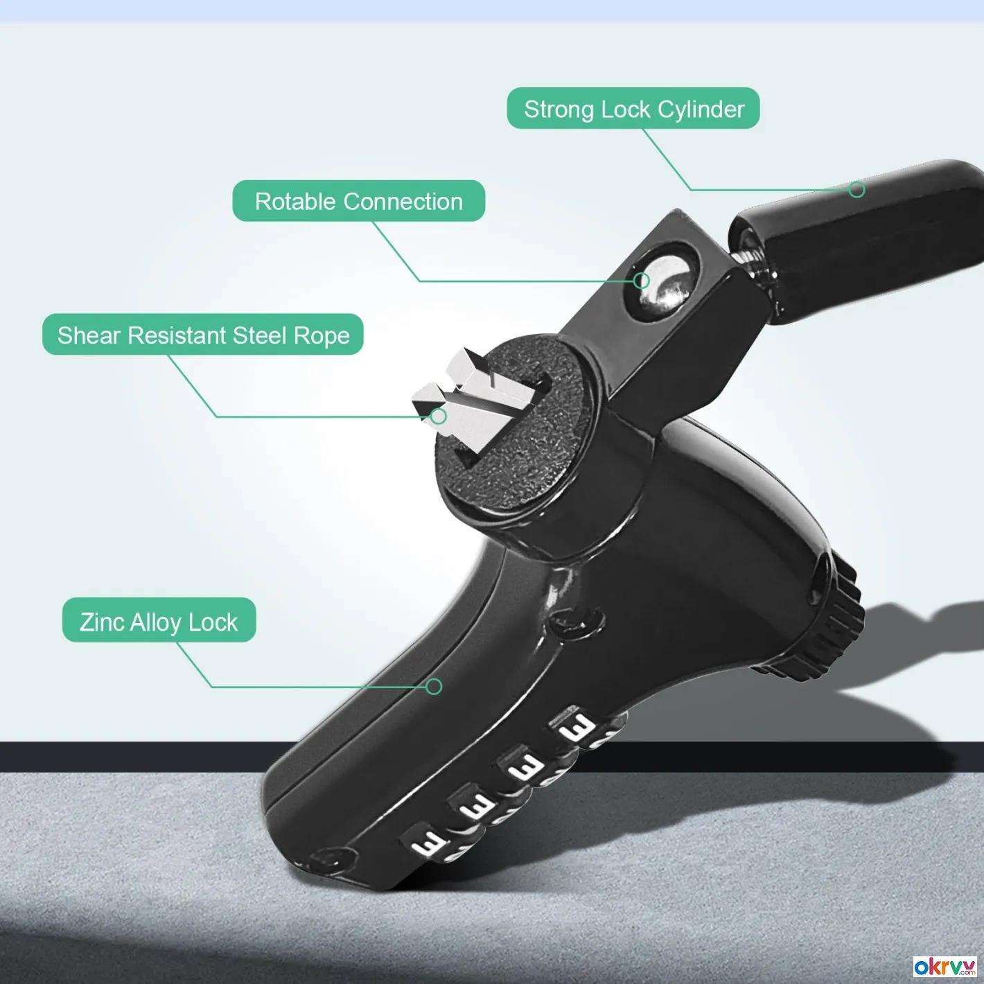 Universal Laptop Security Locks, Laptop Locking Cable with Combination,6.6ft Steel Anti-Theft Comput