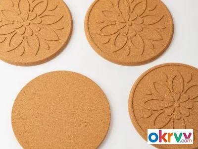 Environmentally Friendly Embossed Cork Coasters Heat-resistant, Slip-resistant Heat-insulating图3