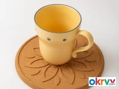 Environmentally Friendly Embossed Cork Coasters Heat-resistant, Slip-resistant Heat-insulating图4