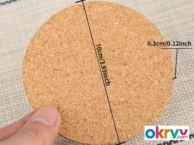 3x100 MM Cork Coaster Home Gift Anti-Scald and Heat-Resistant Cup Pad图3