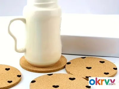 3x100 MM Cork Coaster Home Gift Anti-Scald and Heat-Resistant Cup Pad图4