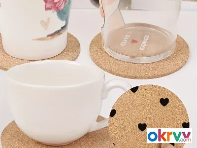 3x100 MM Cork Coaster Home Gift Anti-Scald and Heat-Resistant Cup Pad图5