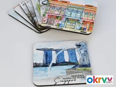 Thermal Transfer Cork Coasters To Insulate And Prevent Scalding Water Coasters Can Be Customized图1