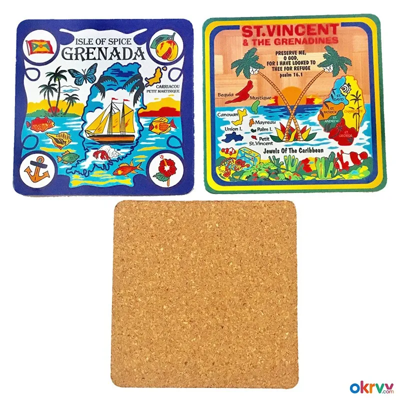 Thermal Transfer Cork Coasters To Insulate And Prevent Scalding Water Coasters Can Be Customized