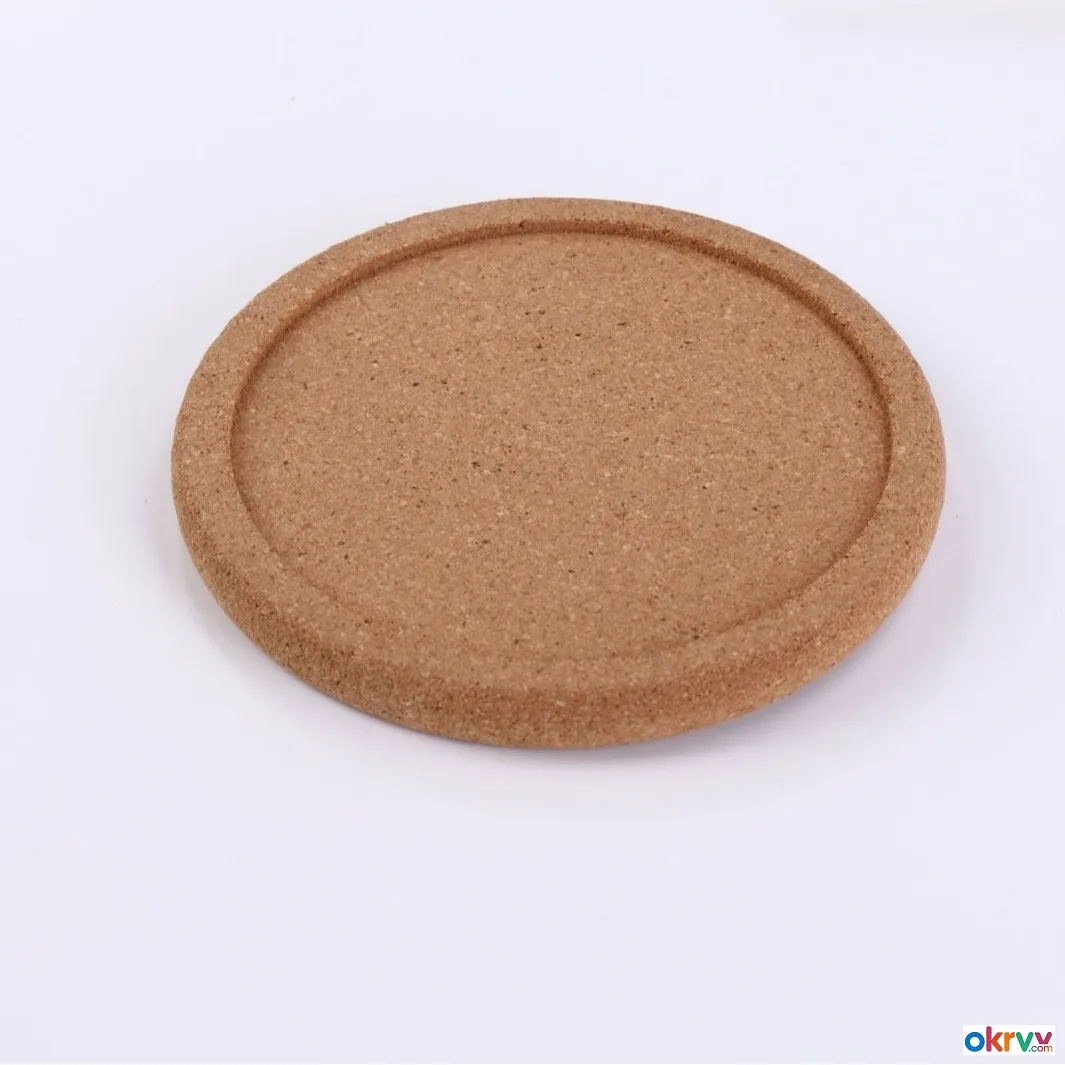 Concave‑Shaped Composite‑Cork Coasters Heat Resistant Anti‑Slip Drink Coasters