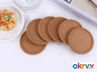 Concave‑Shaped Composite‑Cork Coasters Heat Resistant Anti‑Slip Drink Coasters图4