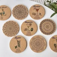 Hotel Restaurant Home Composite‑Cork Coasters Custom UV Printing