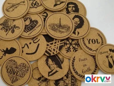 Hotel Restaurant Home Composite‑Cork Coasters Custom UV Printing图2