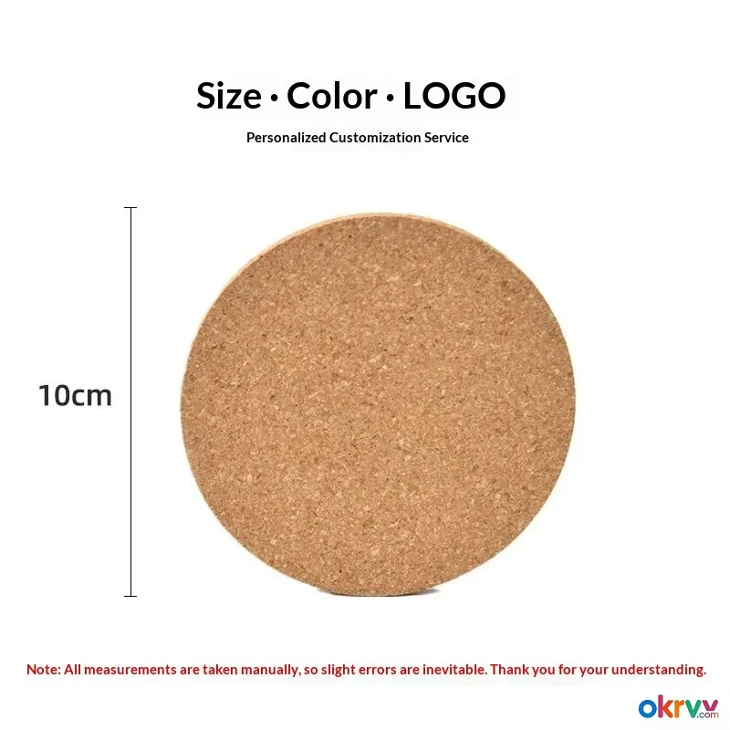 Hotel Restaurant Home Composite‑Cork Coasters Custom UV Printing