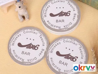 Hotel Restaurant Home Composite‑Cork Coasters Custom UV Printing图5