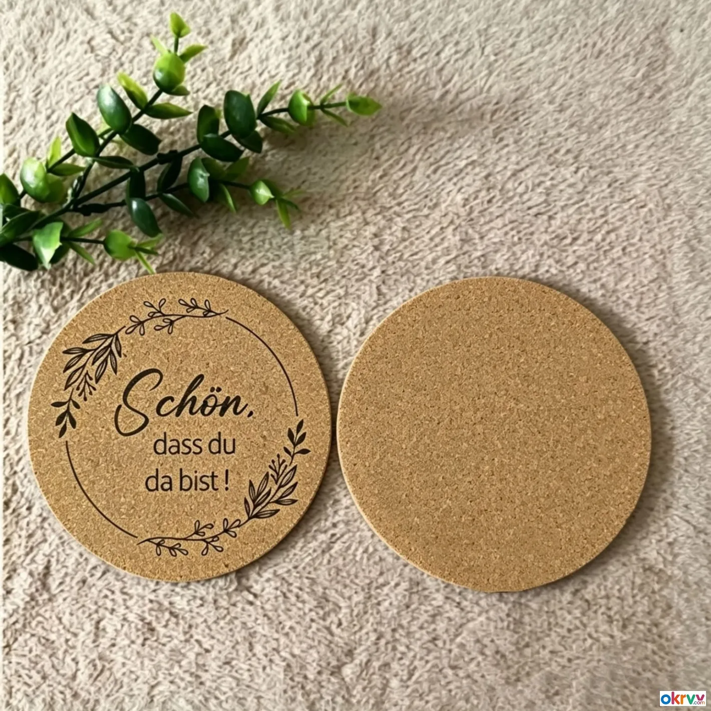 Hotel Restaurant Home Composite‑Cork Coasters Custom UV Printing
