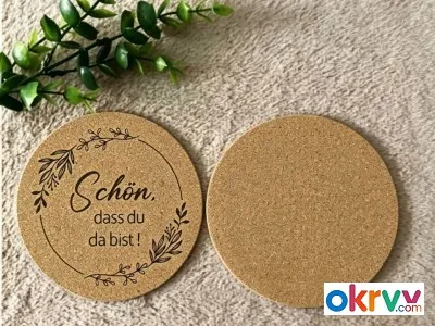 Hotel Restaurant Home Composite‑Cork Coasters Custom UV Printing图6