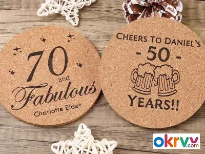 Nordic Style Cork Coaster Wedding Coaster Guest Gift Souvenir Holiday Decoration Insulation Pad图4