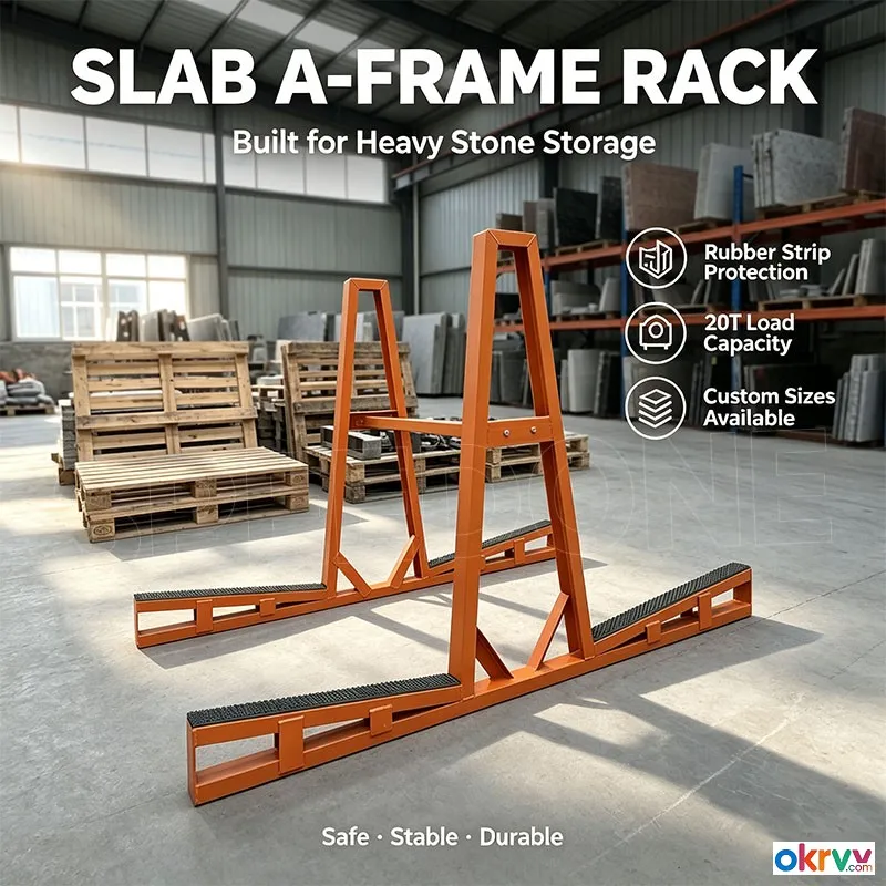 Hot Sale Speedone Vertical Steel Frame Painted Granite Slab for Glass Storage Display in Warehouse w