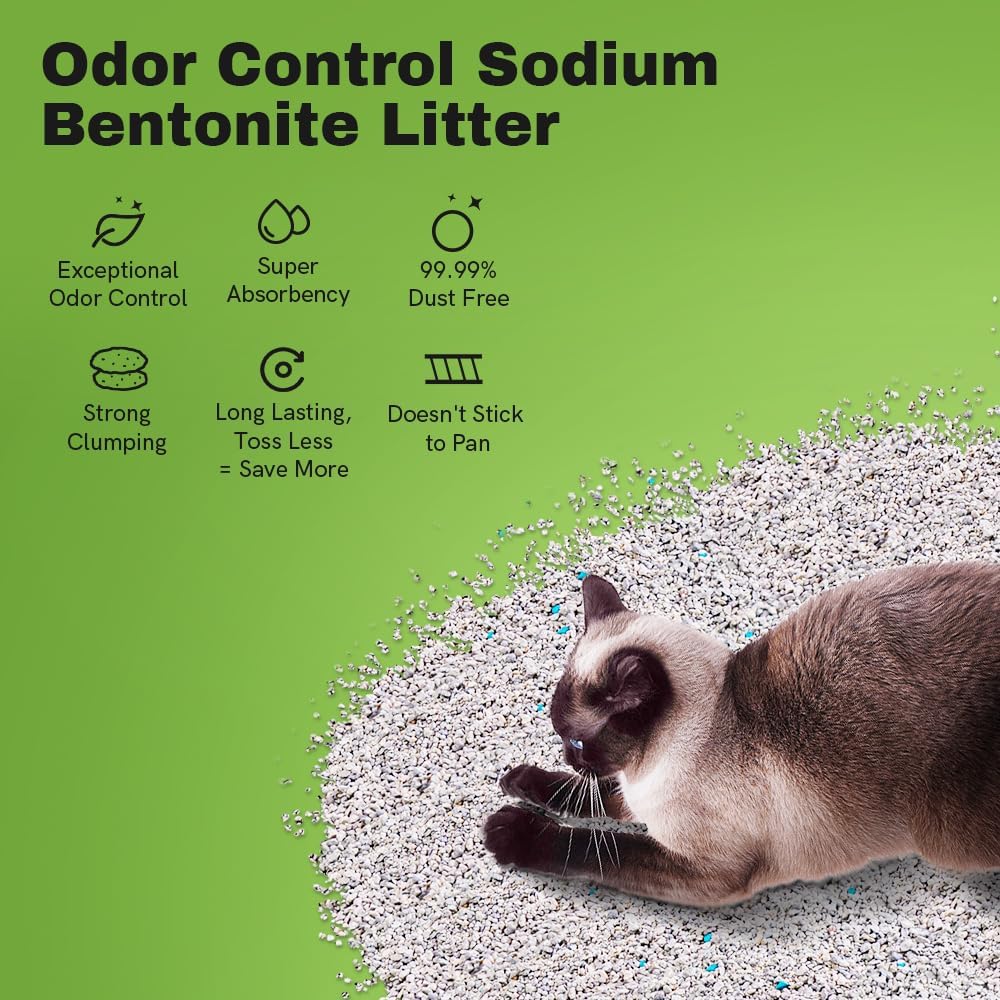 Bentonite Cat Litter 10L Strong Clumping Odor Control Dust Free