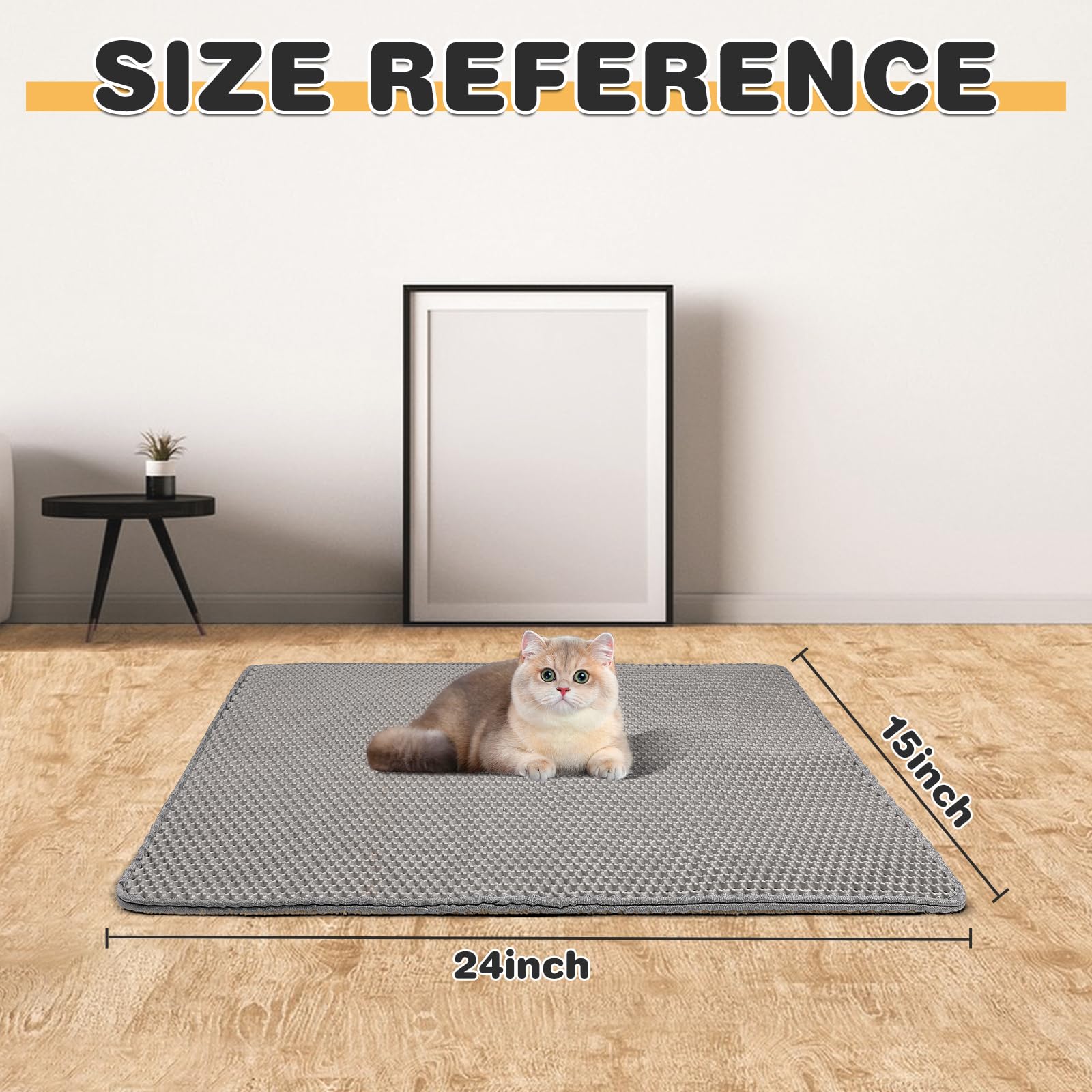 Cat Litter Mat Double Layer Waterproof Urine Proof Trapping Mat