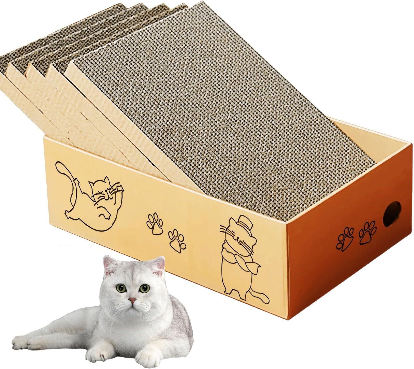 Cat Scratching Board Cardboard Corrugated Cat Scratcher Lounge Bed