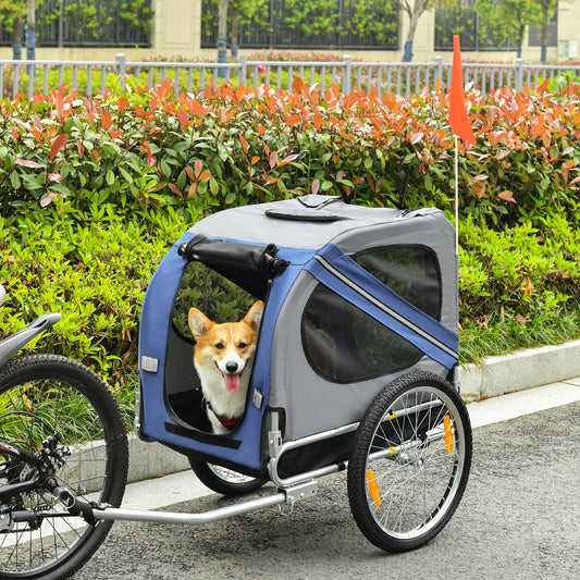 Pet Bike Trailer Dog Cat Bicycle Carrier Foldable Travel Cart