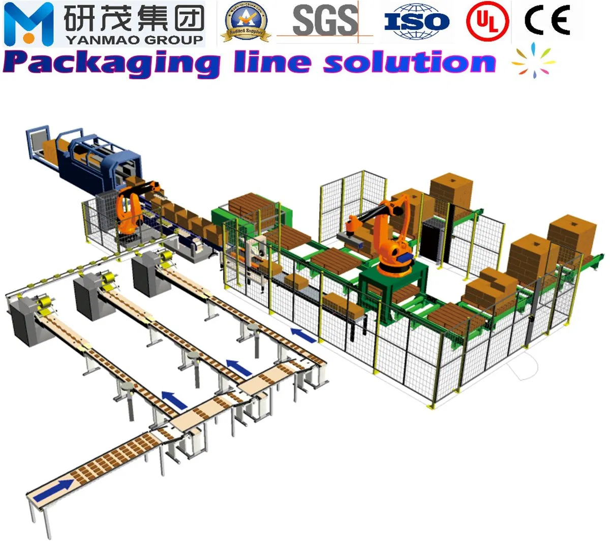 Robotic Palletizing System for Food Packaging Line Automatic Stacking Machine