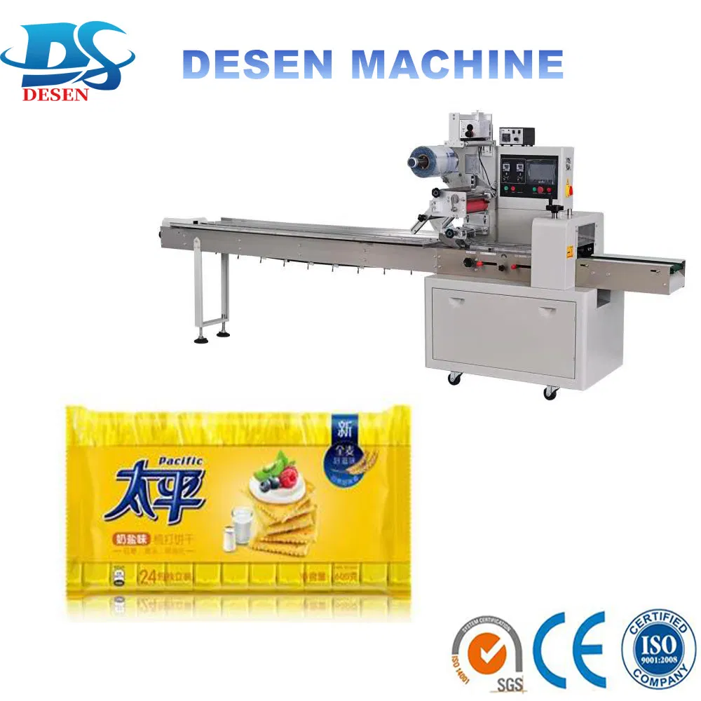 High Speed Pillow Packaging Machine for Bread Bakery Products with Nitrogen Flushing