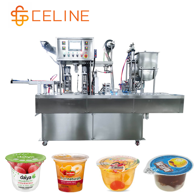 Automatic Cup Filling Sealing Machine for Yogurt Juice Water Food
