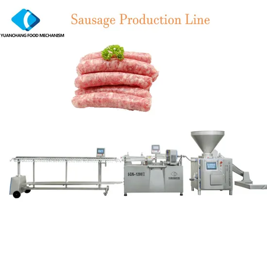 Automatic Sausage Production Line Sausage Filling Twisting Smoking Complete
