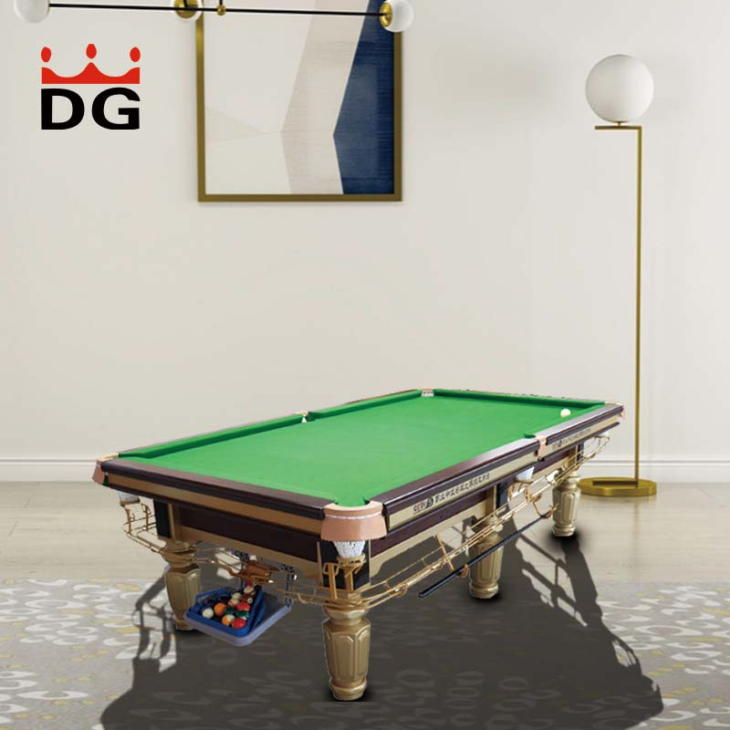 Professional Chinese Black Eight Billiard Table 9ft Solid Wood Slate Bed