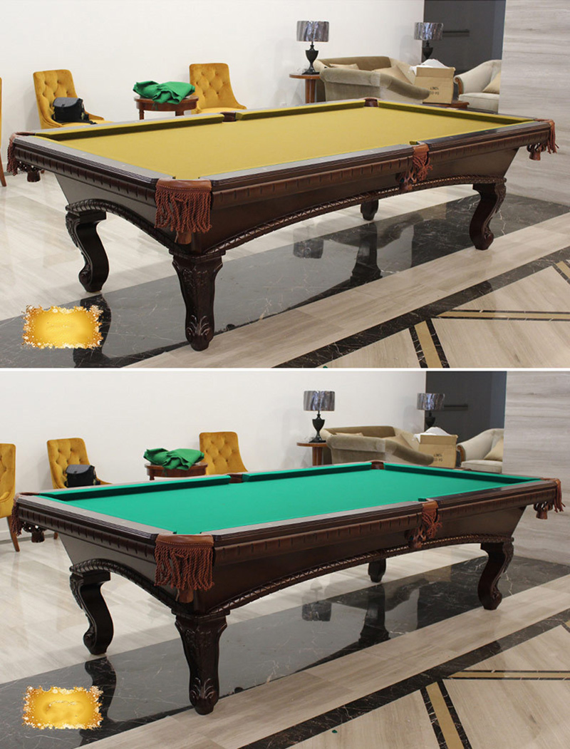 Fancy Billiard Table 8ft Pool Table with Carved Legs for Home Game Room