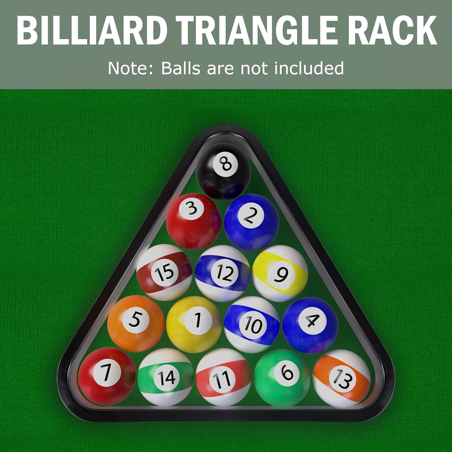 Plastic Triangle Rack for Billiard Balls 8-Ball 9-Ball Snooker Triangle