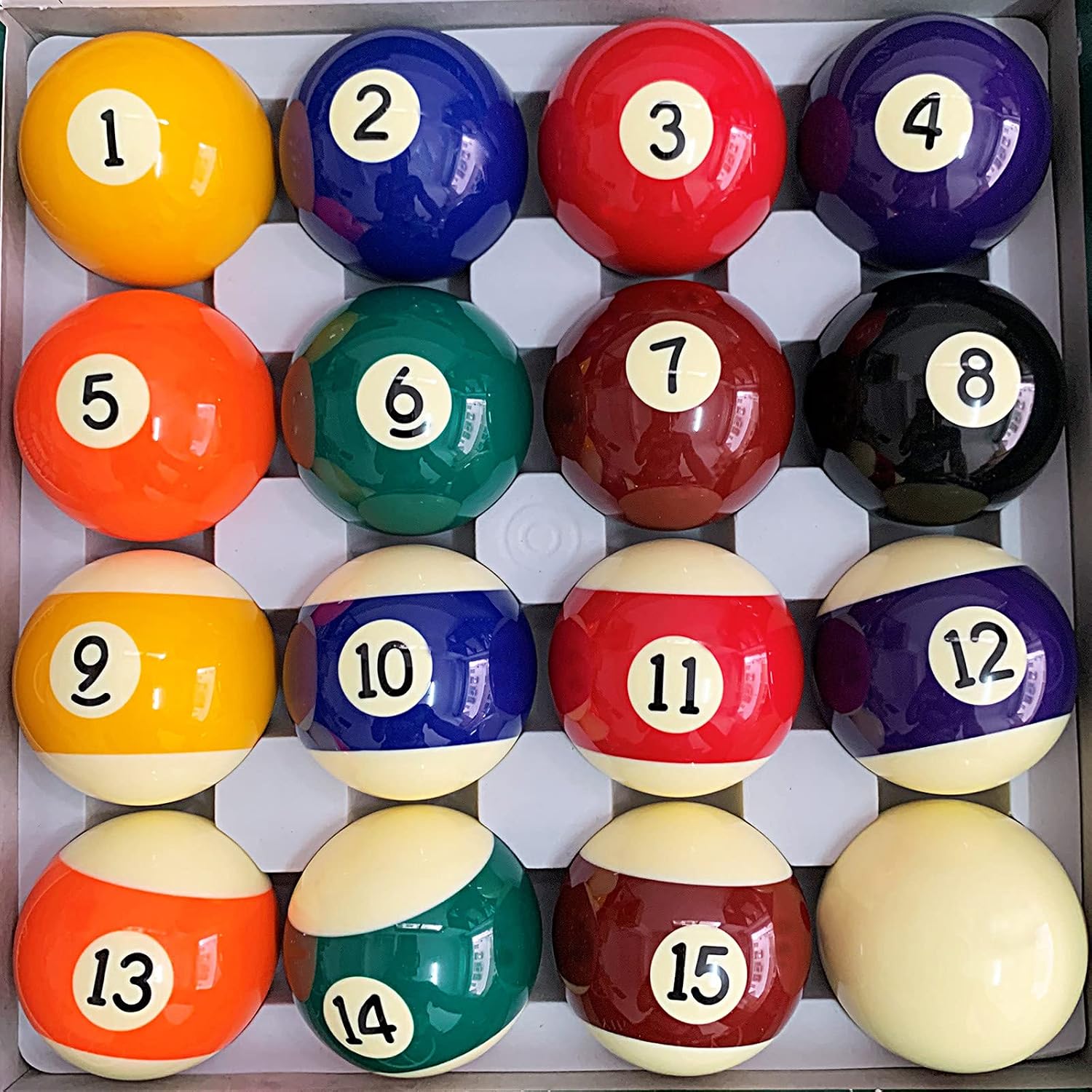 Professional Billiard Ball Set 16 Balls 2-1/4 inch Phenolic Resin Pool Balls