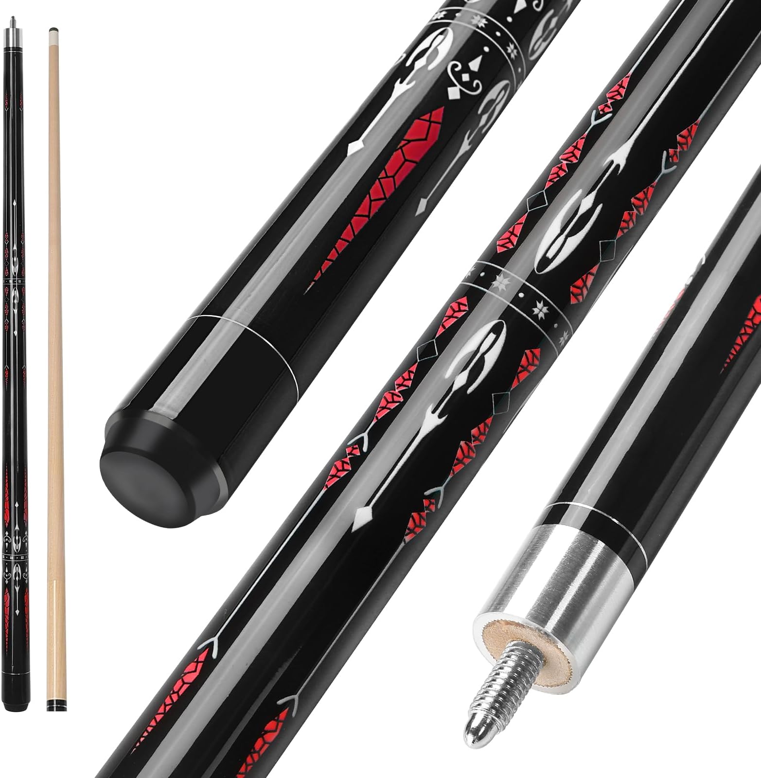Maple Wood Pool Cue 1 Piece 2 Piece House Cue for Commercial Bar Club