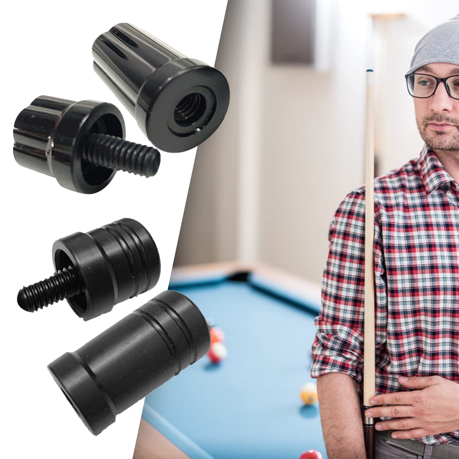 Cue Joint Protector Cap Set for Pool Cue 3/8*8 Uni-Loc Radial Joint