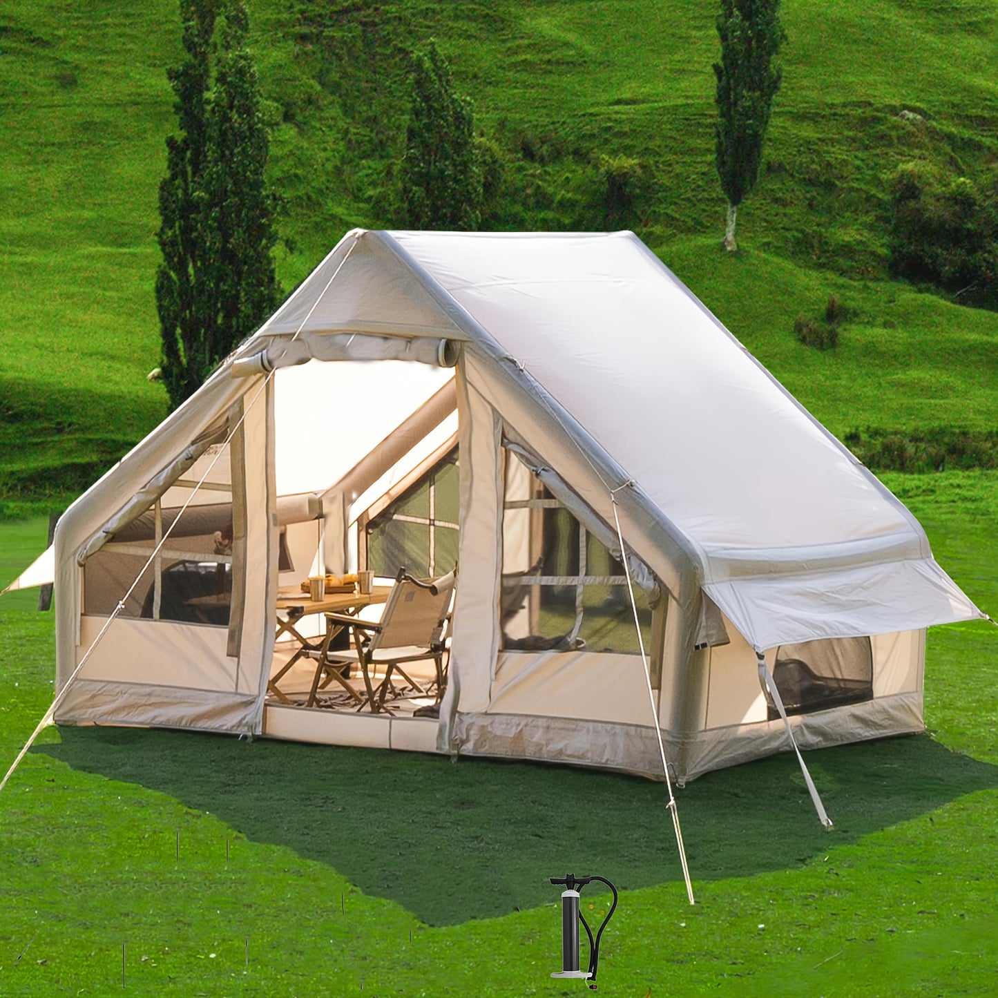 Tourus New Product Portable Air Tent Waterproof Inflatable Camping Outdoor 17 Square Meters