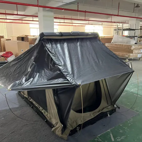 China Factory 2026 4 Season Folding Hard Roof Top Tent 4x4 Family Camper Trailer