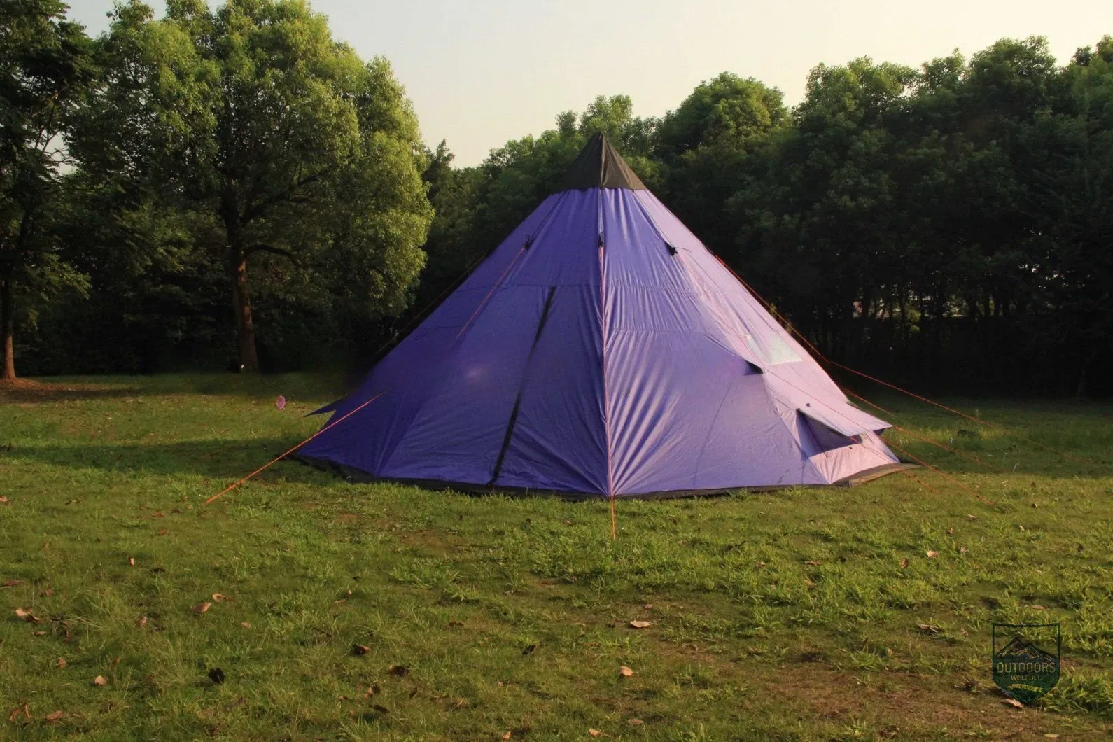 Family Camping Tents 10 Person Teepee Tent with Window and Mesh Vents for Camping Hiking