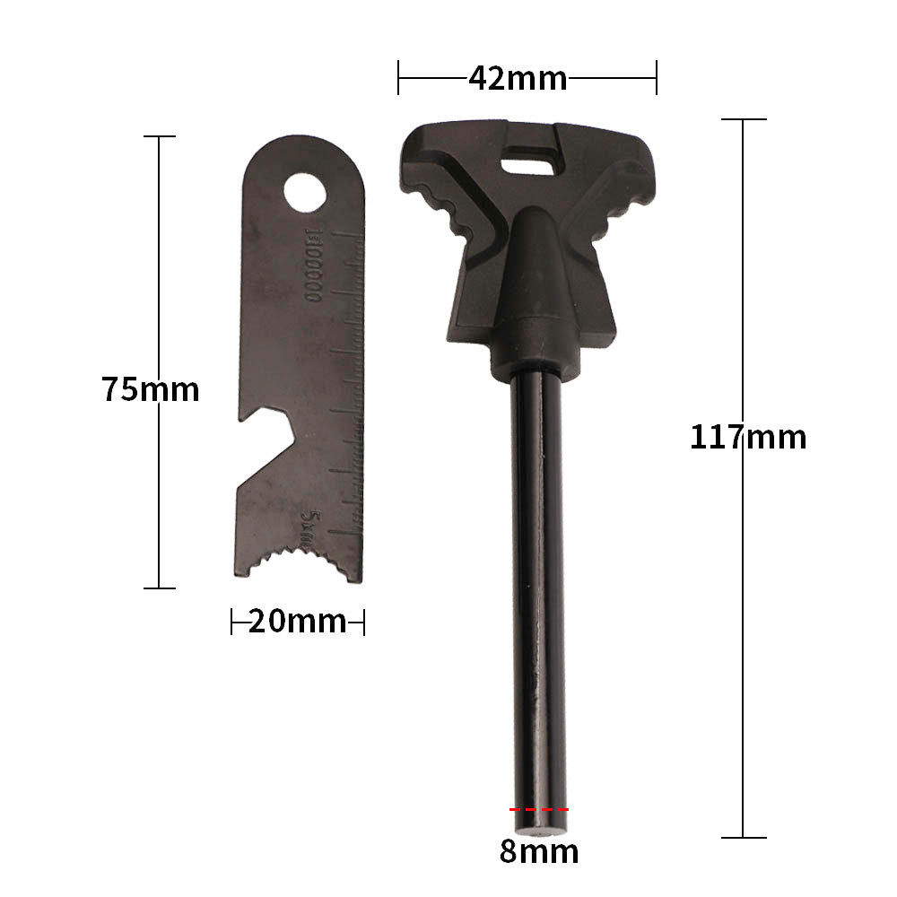 Outdoor Fire Starter Magnesium Flint Stone Emergency Survival Fire Kit with Scraper
