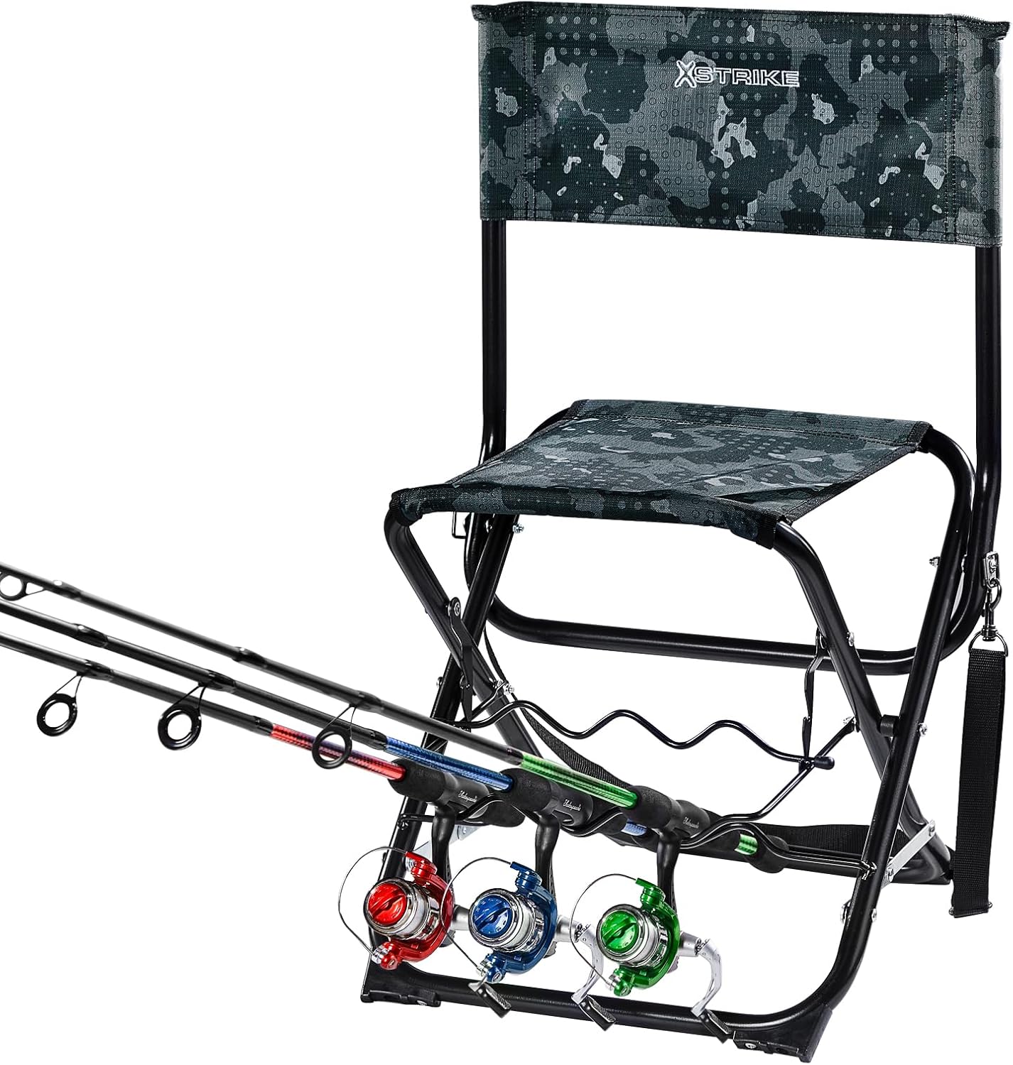 Fishing Chair with Rod Holder Folding Portable Camping Chair for Outdoor Fishing