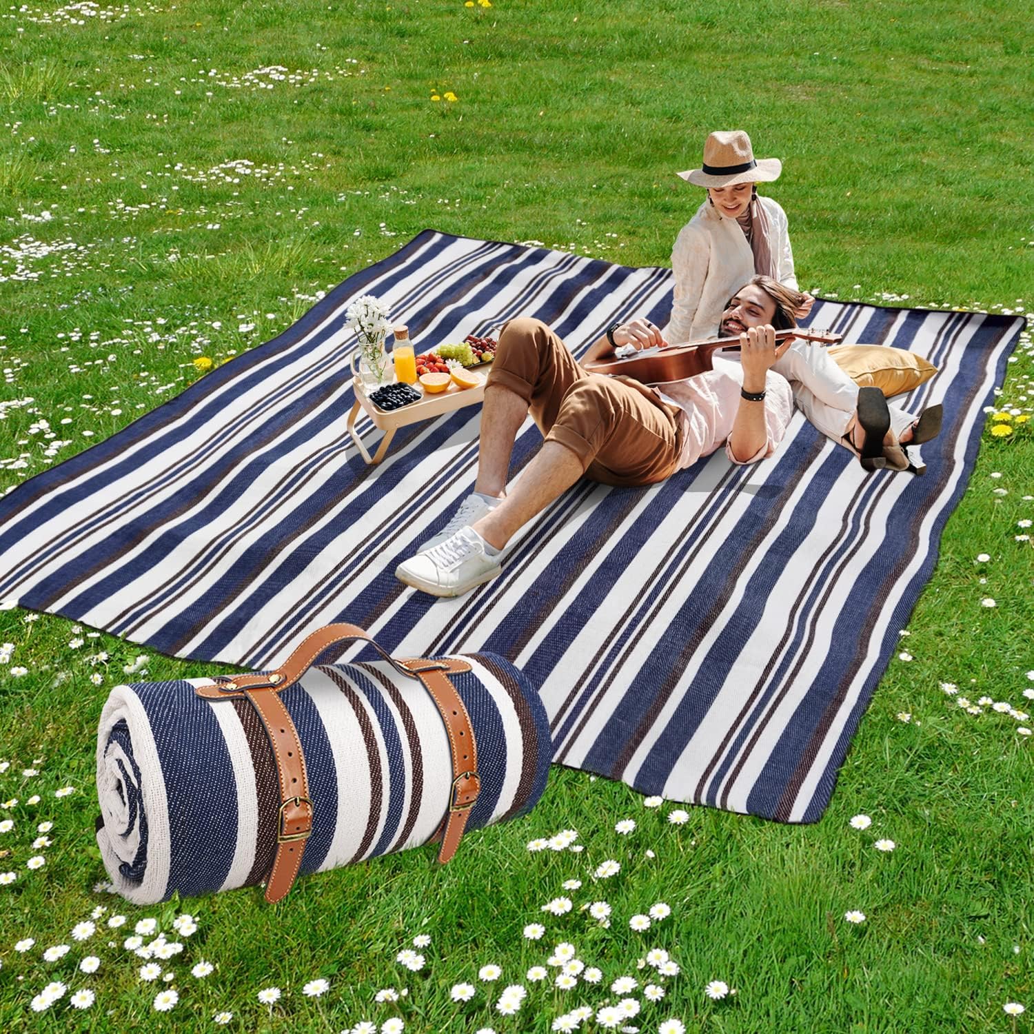 Outdoor Picnic Blanket Waterproof Sandproof Beach Mat Large Foldable Camping Blanket