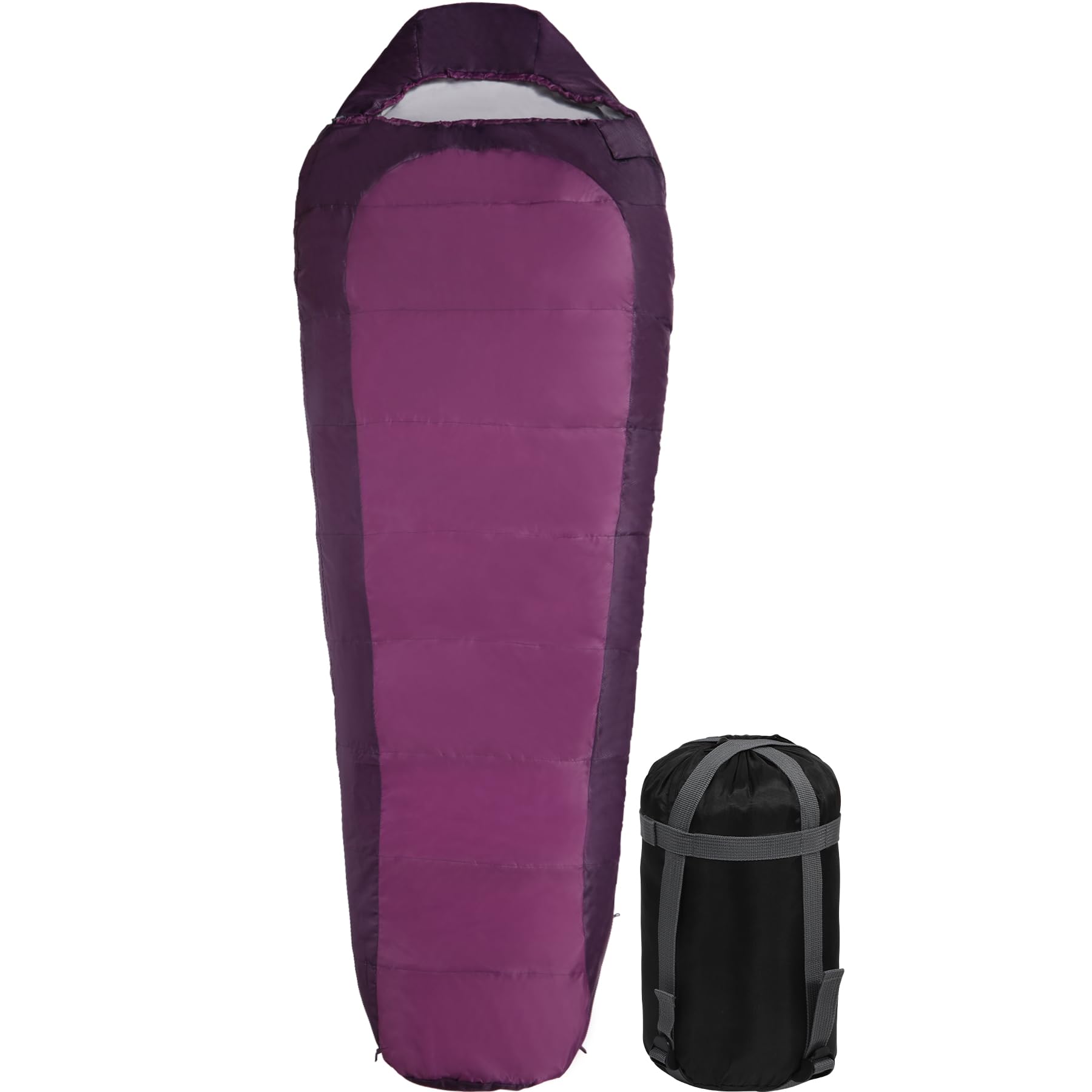 Lightweight Compact Backpacking Sleeping Bag Adults Cold Warm Weather Mummy Sleeping Bag
