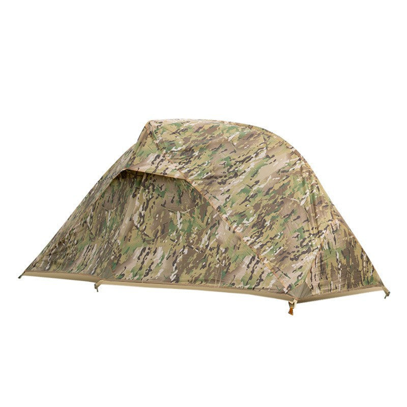 Lightweight Waterproof One Person Tent Mountain Hiking Tent Camouflage Double Layer A0267