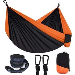 Camping Hammock Double Person Portable Nylon Hammock with Tree Straps for Outdoor Hiking